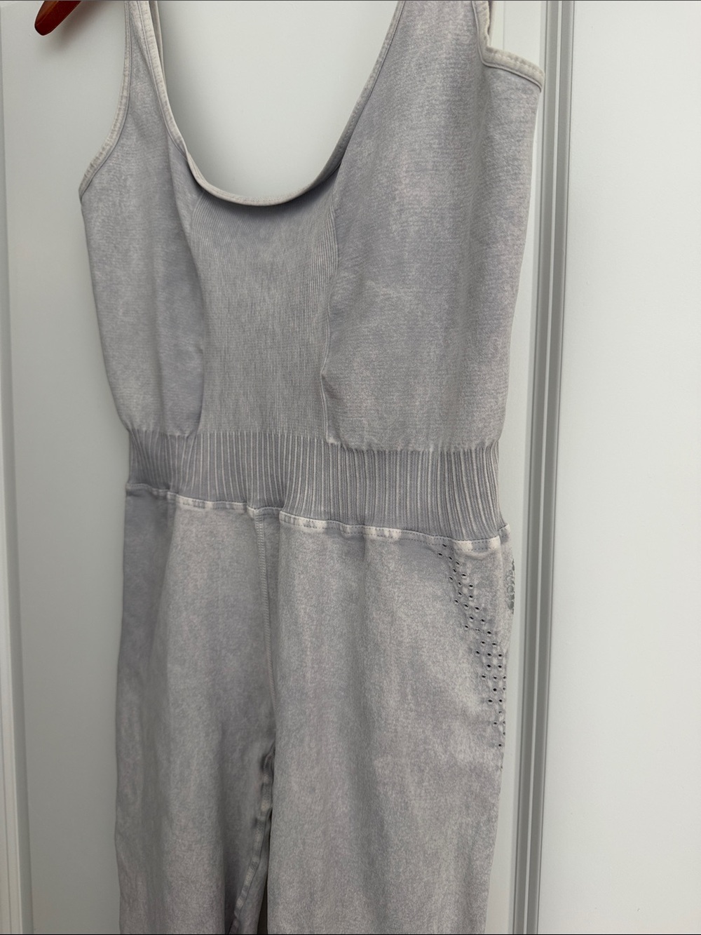 Free People Light Gray Ribbed Tank Jumpsuit - Picture 5 of 5
